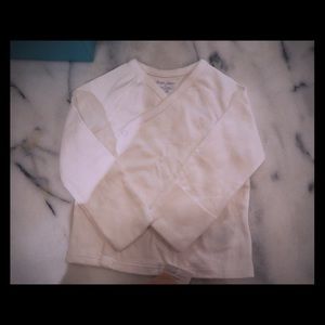 Ralph Lauren white two piece snap baby pajamas